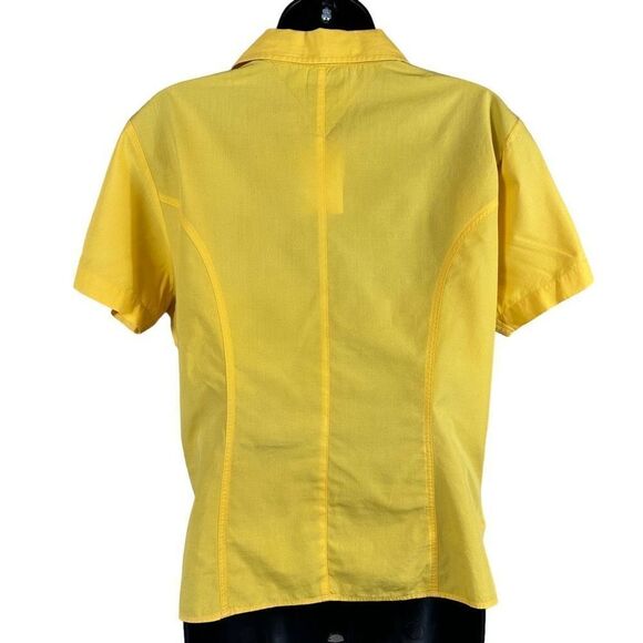 Vintage Tommy Hilfiger Short Sleeve Button Down Top Size 10 - Picture 9 of 9